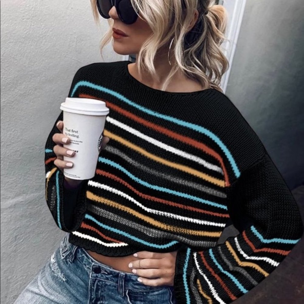 🌺LAST ONE🌺Striped Springtime Sweater - Picture 2 of 4